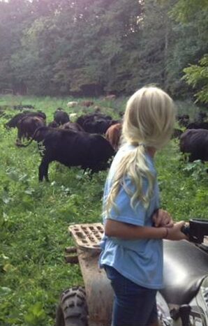 Girl at Cole Creek Farms in Benson, NC